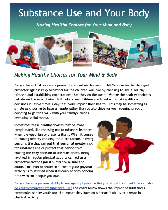 Substance Use and Your Body: Making Health Choices for Your Mind & Body